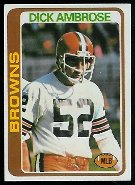 Dick Ambrose 1978 Topps football card Dick Ambrose 1978 Topps football card