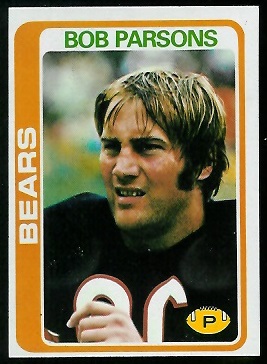 Bob Parsons 1978 Topps football card
