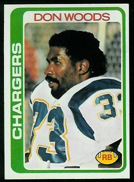 Don Woods 1978 Topps football card