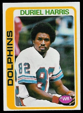 Duriel Harris 1978 Topps football card