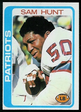 Sam Hunt 1978 Topps football card