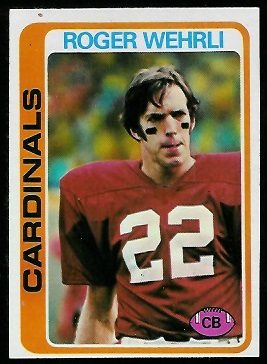 Roger Wehrli 1978 Topps football card