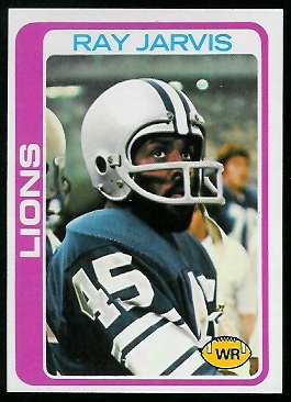 Ray Jarvis 1978 Topps football card