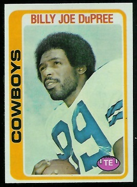 Billy Joe DuPree 1978 Topps football card