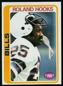 Roland Hooks 1978 Topps football card