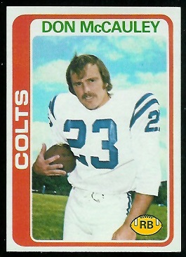 Don McCauley 1978 Topps football card