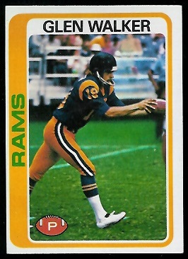 Glen Walker 1978 Topps football card