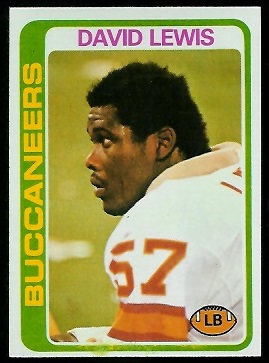 David Lewis 1978 Topps football card