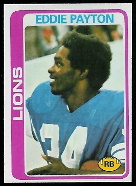 Eddie Payton 1978 Topps football card