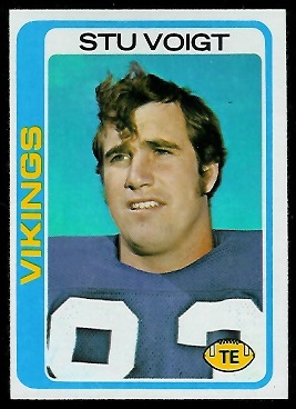 Stu Voigt 1978 Topps football card