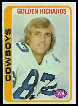 Golden Richards 1978 Topps football card