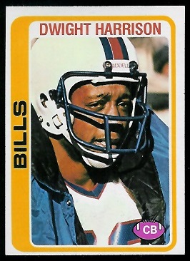 Dwight Harrison 1978 Topps football card