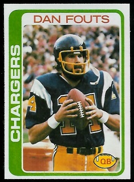 Dan Fouts 1978 Topps football card