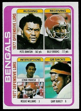 Bengals Leaders 1978 Topps football card