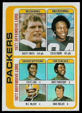Packers Leaders 1978 Topps football card