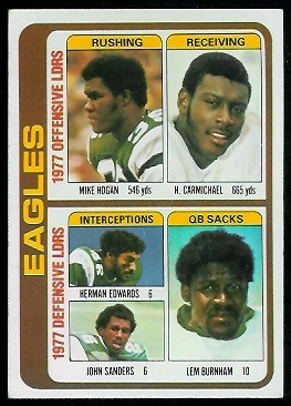 Eagles Leaders 1978 Topps football card