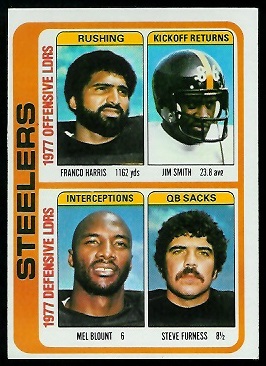 Steelers Leaders 1978 Topps football card