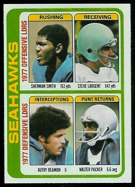 Seahawks Leaders 1978 Topps football card