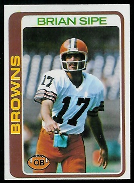 Brian Sipe 1978 Topps football card