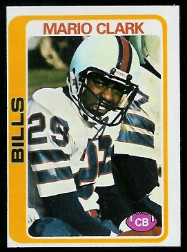 Mario Clark 1978 Topps football card