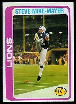 Steve Mike-Mayer 1978 Topps football card