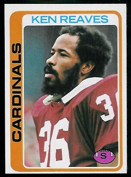 Ken Reaves 1978 Topps football card