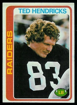 Ted Hendricks 1978 Topps football card