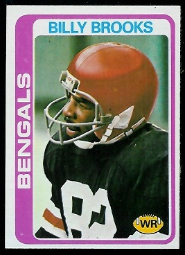 Billy Brooks 1978 Topps football card