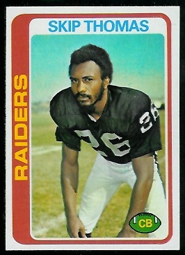 Skip Thomas 1978 Topps football card