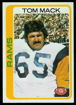 Tom Mack 1978 Topps football card