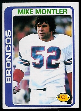 Mike Montler 1978 Topps football card