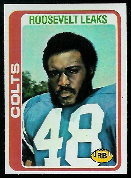 Roosevelt Leaks 1978 Topps football card