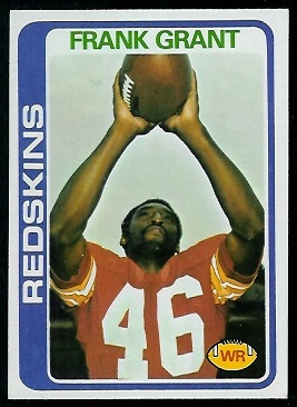 Frank Grant 1978 Topps football card