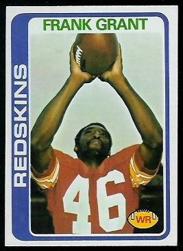 Frank Grant 1978 Topps football card