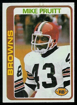 Mike Pruitt 1978 Topps football card