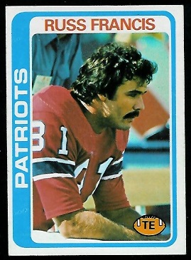 Russ Francis 1978 Topps football card