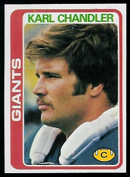 Karl Chandler 1978 Topps football card