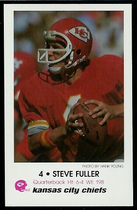 Steve Fuller 1979 Chiefs Police football card