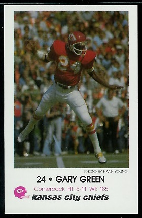 Gary Green 1979 Chiefs Police football card