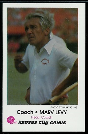 Marv Levy 1979 Chiefs Police football card Marv Levy 1979 Chiefs Police football card