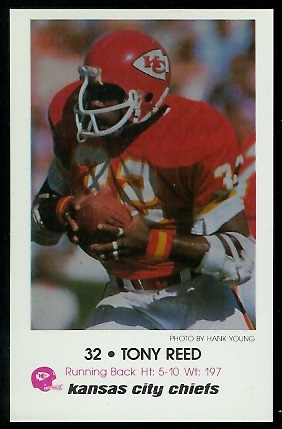 Tony Reed 1979 Chiefs Police football card