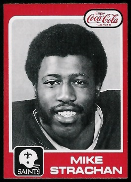 Mike Strachan 1979 Coke Saints football card