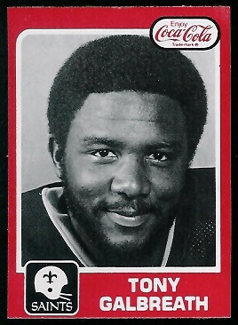 Tony Galbreath 1979 Coke Saints football card