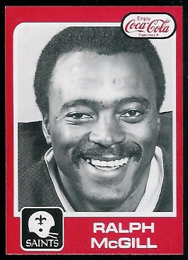 Ralph McGill 1979 Coke Saints football card