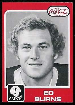 Ed Burns 1979 Coke Saints football card