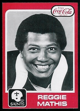 Reggie Mathis 1979 Coke Saints football card