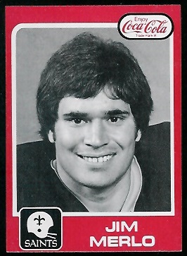 Jim Merlo 1979 Coke Saints football card