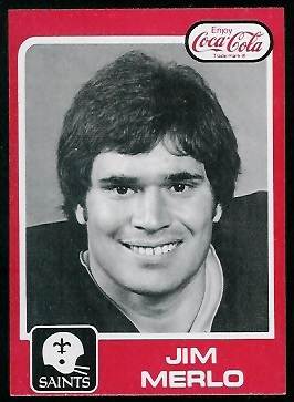 Jim Merlo 1979 Coke Saints football card Jim Merlo 1979 Coke Saints football card