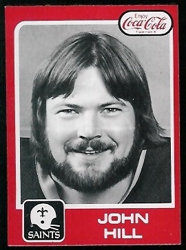 John Hill 1979 Coke Saints football card