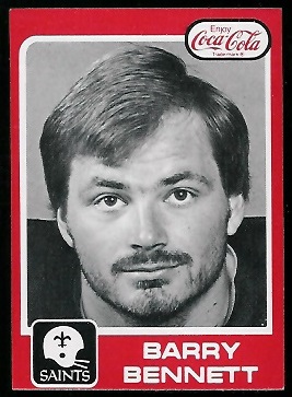 Barry Bennett 1979 Coke Saints football card Barry Bennett 1979 Coke Saints football card